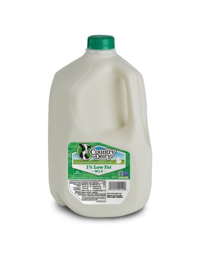 Country Dairy 1% Lowfat Milk gallon jug