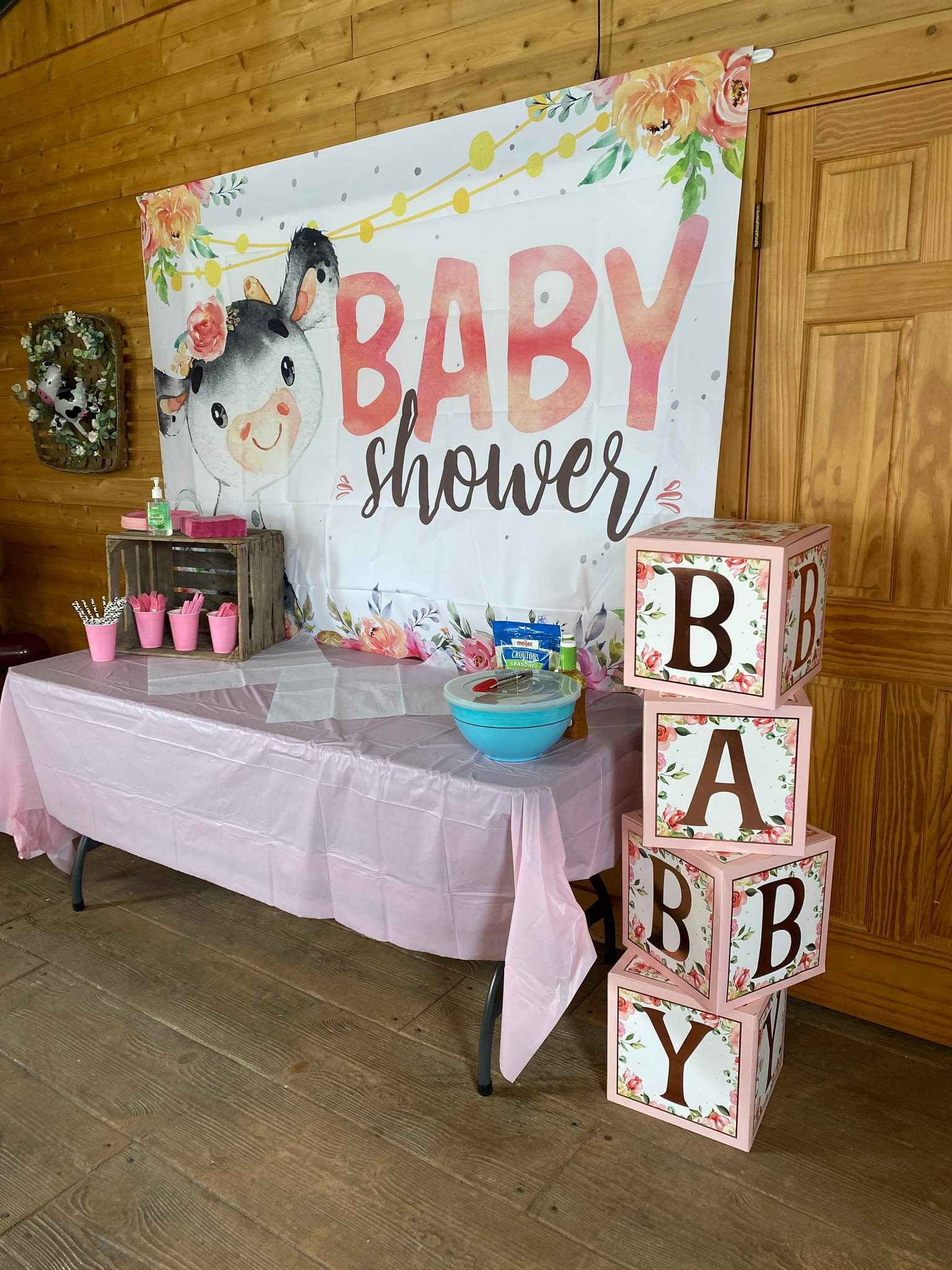 Baby shower at Moo School